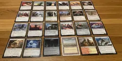 MTG Cards Lot White Rare Uncommon Land Foil + Commons Magic The Gathering Cards - Image 1