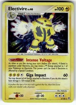 Electivire 3/130 Diamond and Pearl DMG Pokemon Card TCG - Image 1