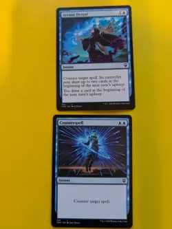 Arcane Denial and Counterspell. CMR Blue instant MTG 2 Card. - Image 1