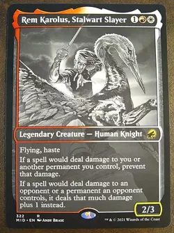 Rem Karolus, Stalwart Slayer - Showcase NM-Mint, English Innistrad: Midnight - Image 1
