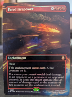 MtG TCG: Avatar TLA, Fated Firepower (Borderless) FOIL #0297 Mythic - Image 1