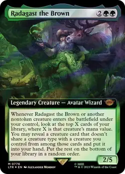 MTG - Radagast the Brown - Extended Art - Surge Foil - Lord of the Rings - Magic - Image 1