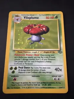Vileplume Pokemon Card Holo WOTC 15/64 Jungle Set Rare Vintage 1999 - Image 1