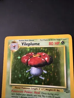 Vileplume Pokemon Card Holo WOTC 15/64 Jungle Set Rare Vintage 1999 - Image 2