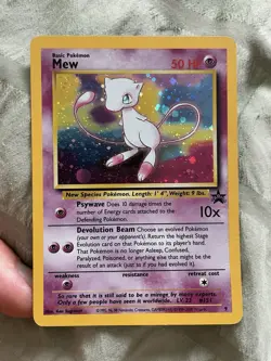 Mew 9 Black Star Promo 2000 Holo Rare Pokemon TCG Card - Image 1