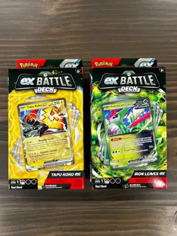 Pokemon Tapu Koko & Iron Leaves EX Battle Decks Set of 2 Factory Sealed - Image 1