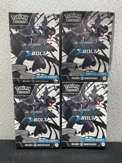 Pokemon TCG: Scarlet & Violet Black Bolt Booster Bundle Sealed Lot of 4 - Image 1