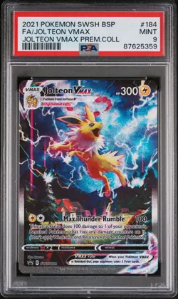 2021 Pokemon Jolteon VMAX #SWSH184 Promo Premium Collection PSA 9 Mint - Image 1