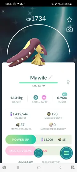 Pokemon Go Shiny Mawile ( XXL ) - Image 1