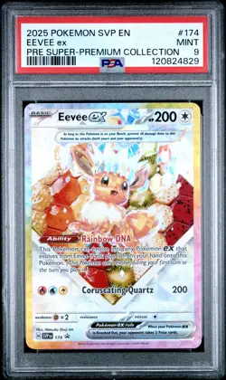 2025 POKEMON SVP EN-SV BLACK STAR PROMO #174 EEVEE EX PSA 9 - Image 1