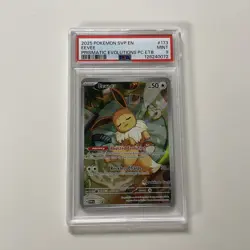 2025 Pokemon SVP Prismatic Evolutions POKEMON CENTER ETB PROMO #173 EEVEE PSA 9 - Image 1
