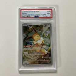 2025 Pokemon SVP Prismatic Evolutions POKEMON CENTER ETB PROMO #173 EEVEE PSA 9 - Image 4