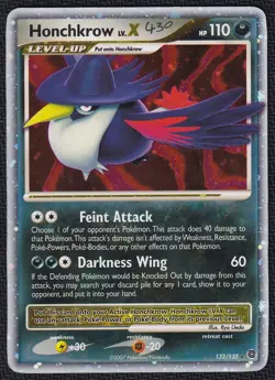 Pokemon Honchkrow LV.X 132/132 Holo Diamond & Pearl Secret Wonders - Image 1