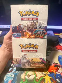 Sealed Pokemon Booster Box Lot Obsidian Flames + Paldea Evolved - Image 1