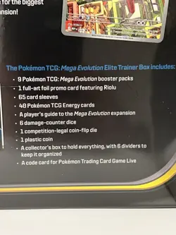 Pokemon TCG Mega Evolutions Elite Trainer Box Lucario Art - Image 3