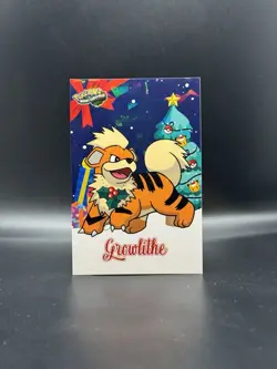 Growlithe Pokemon Database Christmas Set Cracked Ice Holo - Image 1