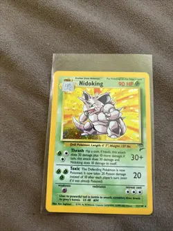 Nidoking Base Set 2 11/130 Holo Unlimited Holo Rare Pokemon TCG LP - Image 1