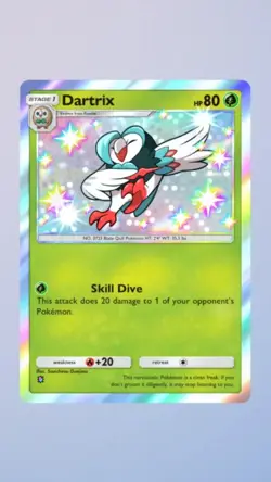 Pokemon TCG Pocket Dartrix Shiny Mega Rising Trade 1 Star ? (English) - Image 2