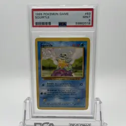 1999 Pokemon Game Unlimited Squirtle 63/102 PSA 9 Mint - Image 1