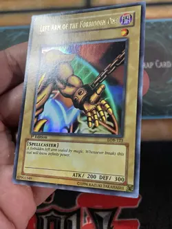 Yugioh Left Arm of the Forbidden One LOB-123 1st Edition Asian English - Image 2