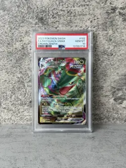 2023 POKEMON SWORD & SHIELD CROWN ZENITH #102 FULL ART/ RAYQUAZA VMAX PSA 10 - Image 2