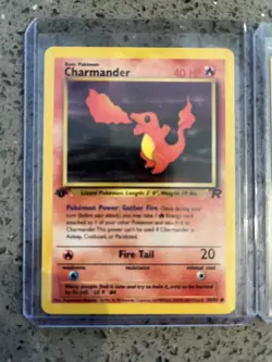 Dark Rapidash & Charmander 1st edition Team Rocket 44 & 50 /82 vintage Pokemon. - Image 2