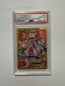 Pokemon XY Breakthrough Mewtwo EX #164/162 Secret Rare Full Art PSA 10 GEM MINT - Image 1