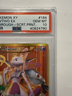 Pokemon XY Breakthrough Mewtwo EX #164/162 Secret Rare Full Art PSA 10 GEM MINT - Image 3