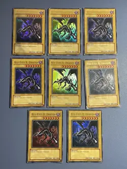 Yu-Gi-Oh! 8x Rotaugiger B. Drache / Red-Eyes B. Dragon SDJ 1.Edition / unl. UR - Image 1
