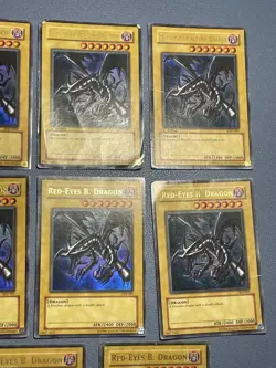 Yu-Gi-Oh! 8x Rotaugiger B. Drache / Red-Eyes B. Dragon SDJ 1.Edition / unl. UR - Image 3