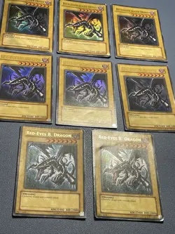Yu-Gi-Oh! 8x Rotaugiger B. Drache / Red-Eyes B. Dragon SDJ 1.Edition / unl. UR - Image 4