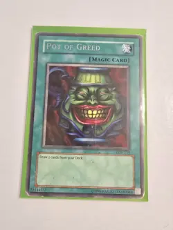 Yu-Gi-Oh! Pot of Greed LOB-119 Unlimited Rare HP - Image 1