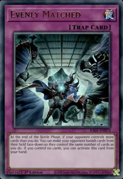 Evenly Matched - Ultra Rare 1st Edition RA01-EN074 - NM - YuGiOh - Image 1