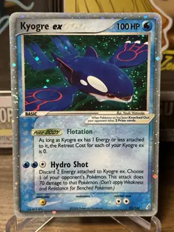 Pokemon TCG Kyogre-EX Crystal Guardians Holo Rare Card 95/100 - Image 1
