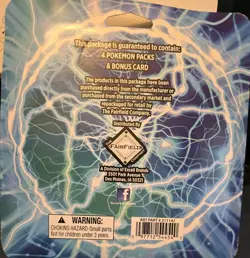 Pokemon TCG Lightning Set 4 Packs + 1 Bonus Card! Brand New/Sea - Image 2