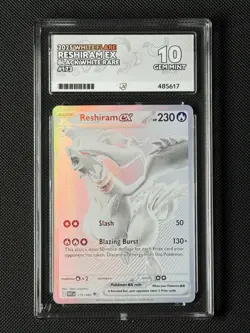 ACE 10 Reshiram ex 173/086 BWR Pokemon Card White Flare GEM MINT - Image 1