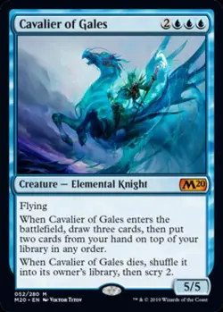 Cavalier of Gales -Foil Light Play MTG Magic 2020 Core Set - Image 1