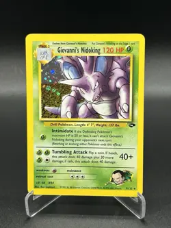 Giovannis Nidoking Holo 7/132 Gym Challenge Pokemon Card 2000 - Image 1