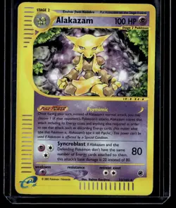 Alakazam 033/165 Reverse Holo Expedition Pokemon Card WoTC E-Reader - Image 1