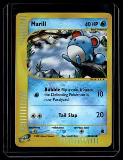 Marill 120/165 Reverse Holo Expedition Pokemon Card WoTC E-Reader - Image 1