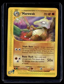 Marowak 054/147 Aquapolis Uncommon English Pokemon Card - Image 1