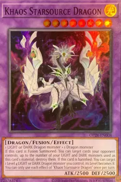 Khaos Starsource Dragon OP28-EN008 Super Rare YuGiOh - Image 1