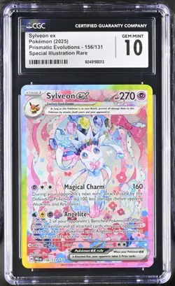 CGC 10 GEM MINT Sylveon ex 156 Special Illustration Rare Prismatic Pokemon Card - Image 1