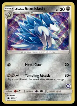Alolan Sandslash SM127 SM Promos Promo English Pokemon Card - Image 1