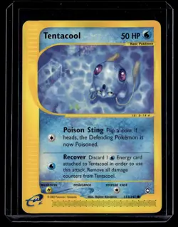 Tentacool 113/147 Aquapolis Common English Pokemon Card - Image 1