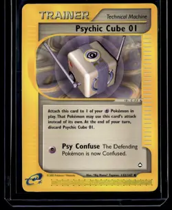 Psychic Cube 01 132/147 Aquapolis Uncommon English Pokemon Card - Image 1
