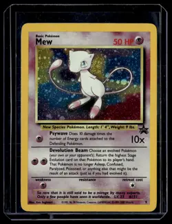 Mew Holo 09/53 WOTC Black Star Promo Pokemon Card 2000 LP - Image 1