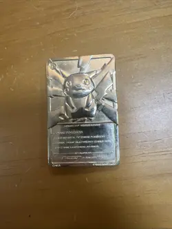 PIKACHU Pokemon 23K Gold Plated Trading Card 1999 Burger King Limited Edition - Image 2