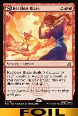 1x - Reckless Blaze - FOIL #124 - Avatar: Eternal - NM MTG - Image 1