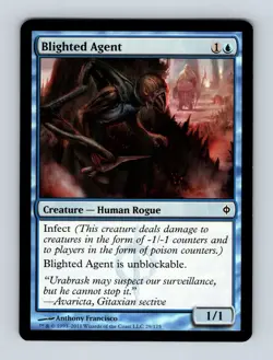 Blighted Agent New Phyrexia Non-Foil MTG NM - Image 1